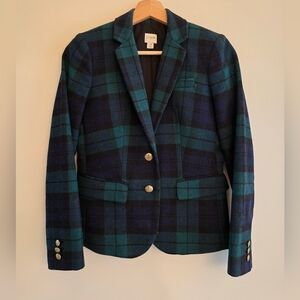 J. Crew • Black Watch Plaid Blazer